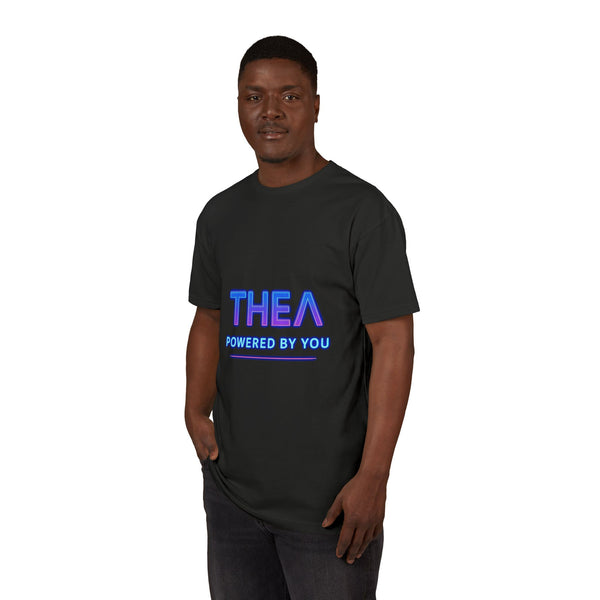 THEA "Powered By You" T‑Shirt — Retro Neon Logo Tee
