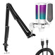USB Gaming Microphone Kit – RGB Condenser Mic with Arm Stand