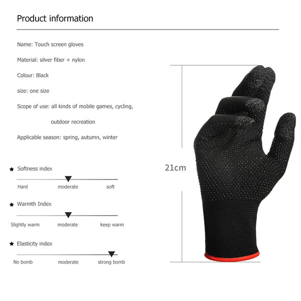 2PCS Anti-Slip Gaming Finger Sleeves for PUBG & Mobile Games