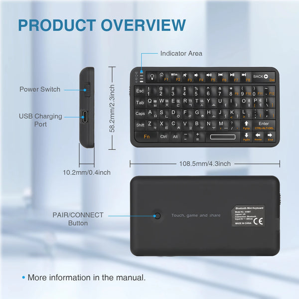 Rechargeable Wireless Keypad for Android TV Box